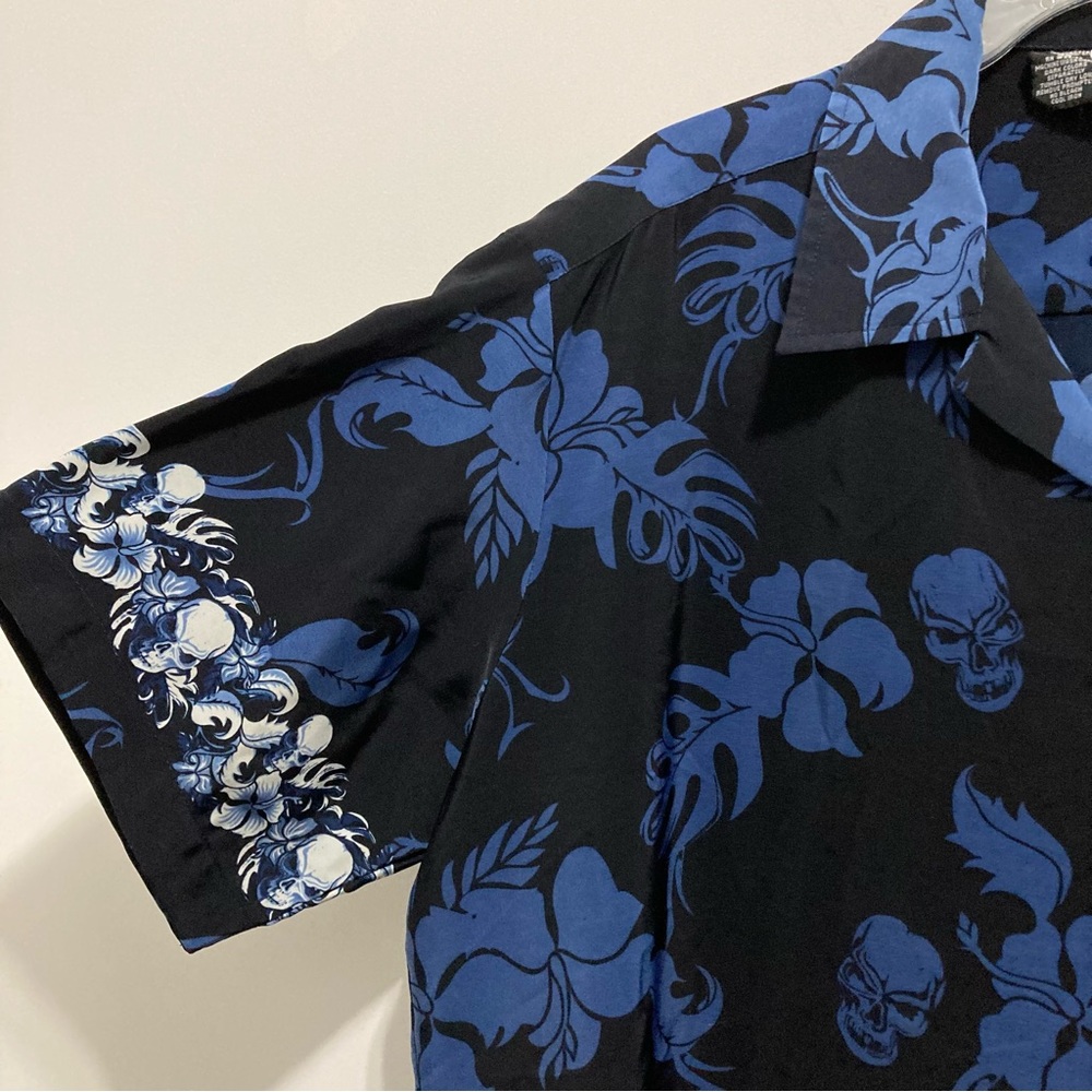 Kennington Men’s Summer Short Sleeve Shirt Hawaiian Floral Design - Picture 3 of 5